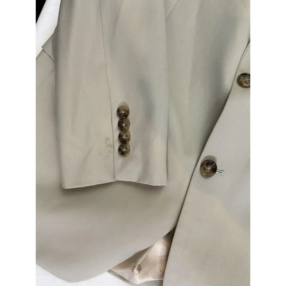 Lauren Ralph Lauren Mens Tan Wool Blend Blazer Sport Coat 42L Workwear Corpcore